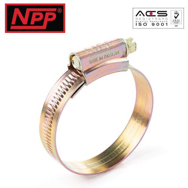 NPP (เอ็นพีพี)  เบอร์ 1A, 1, 1X เหล็กรัดท่อ กิ๊ปรัดสายยาง เข็มขัดรัดสายยาง แหวนรัดท่อ