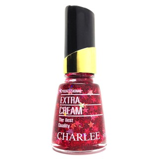 Charlee Nail Polish ยาทาเล็บชาลี 15 ml. สีกากเพชร (รูปดาว) เบอร์ 130