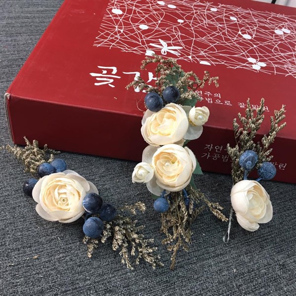 Handmade Hair Flower M28(Set) - ภาพถ่ายจริง