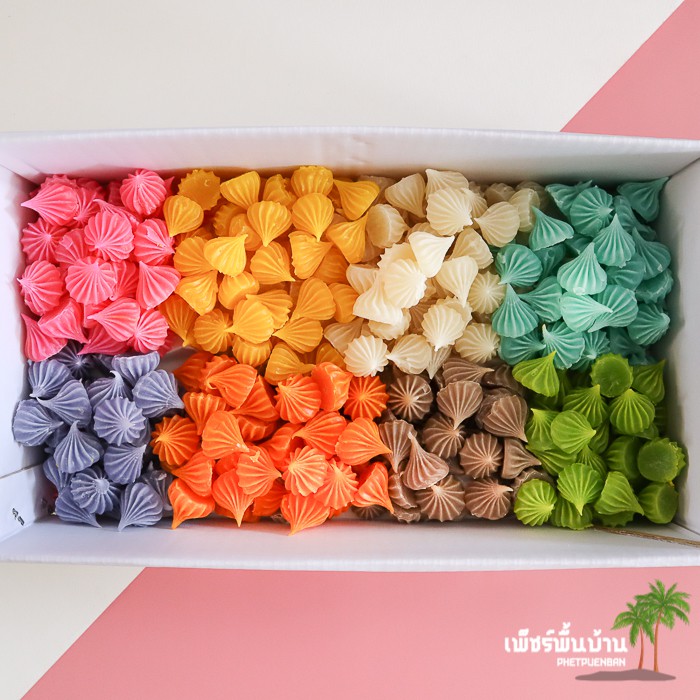 ราคาส่ง🌟อาลัวใหญ่ อาลัวกะทิสด ต้นตำรับเพชรบุรี 4 สี / 6 สี / 8 สี เนื้อเน้น ๆ 2 กก บรรจุถุง💝《เจ》