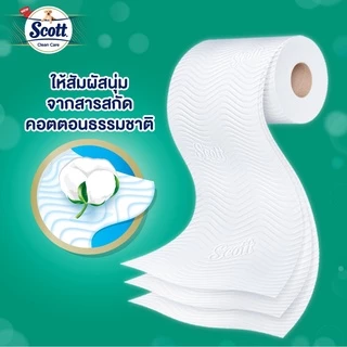 (อยู่ระหว่างเปลี่ยนแพ็คเกจ) [ยกลัง รวม120ม้วน] สก๊อตต์® คลีนแคร์ กระดาษชำระทิชชู่ หนา3ชั้น 32+8ม้วน
