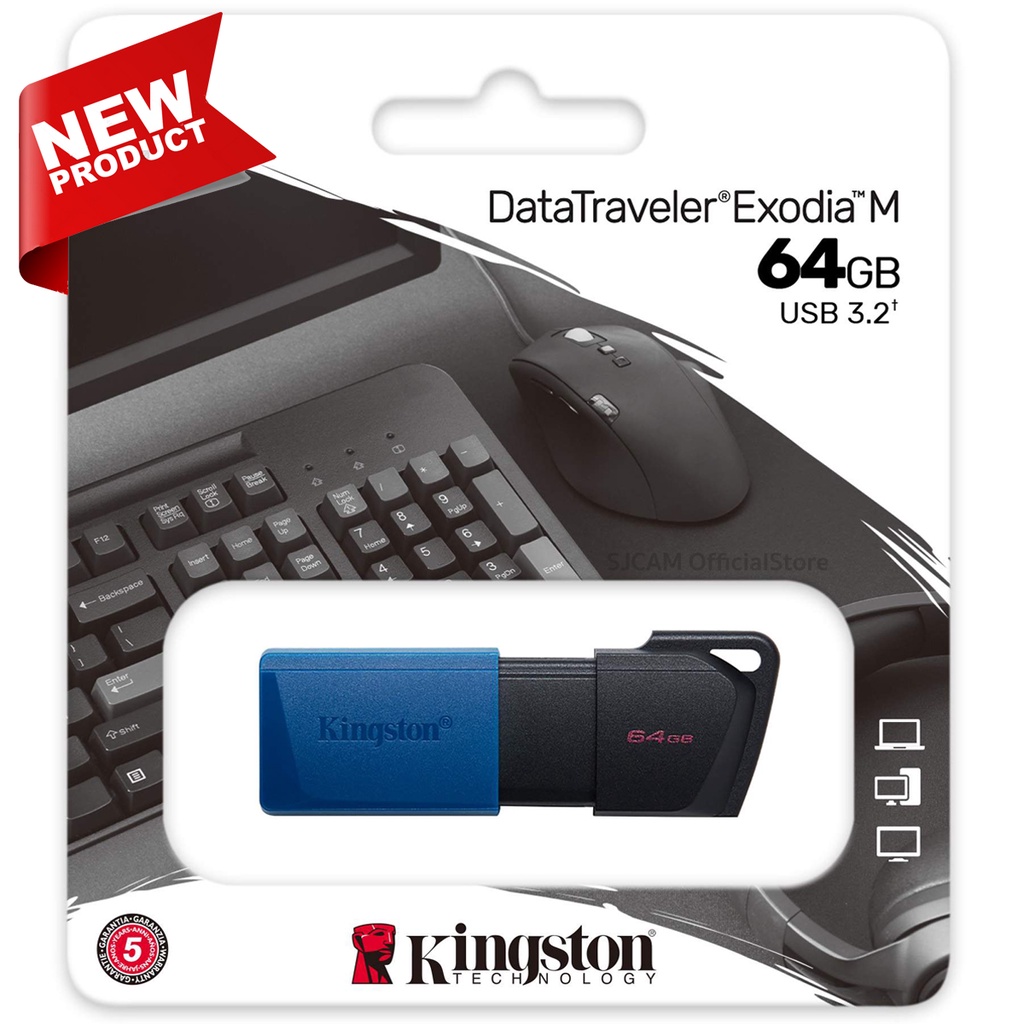 Kingston DTXM/64GB USB 3.2 Gen 1 Flash Drive แฟลชไดรฟ์ DataTraveler Exodia M USB Warranty 5 ปี Synnex