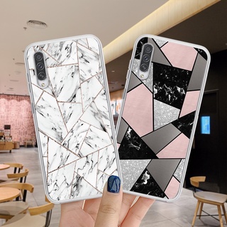 สีสันเรียบง่าย เคส Samsung galaxy A50s A30s A50 เคสโทรศัพท์เคสกันกระแทกซิลิโคนใสนุ่มเต็มกล้องปก 301-1