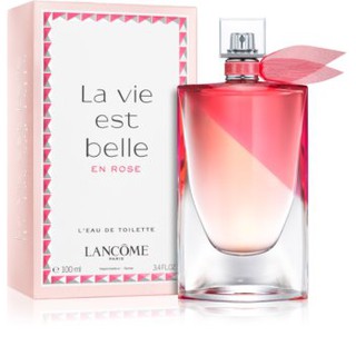 JUL02 ส่งฟรี Lancome LA VIE EST BELLE EN ROSE EDT 100ml กล่องซีล น้ำหอมกลิ่นหอม Fruity Floriental