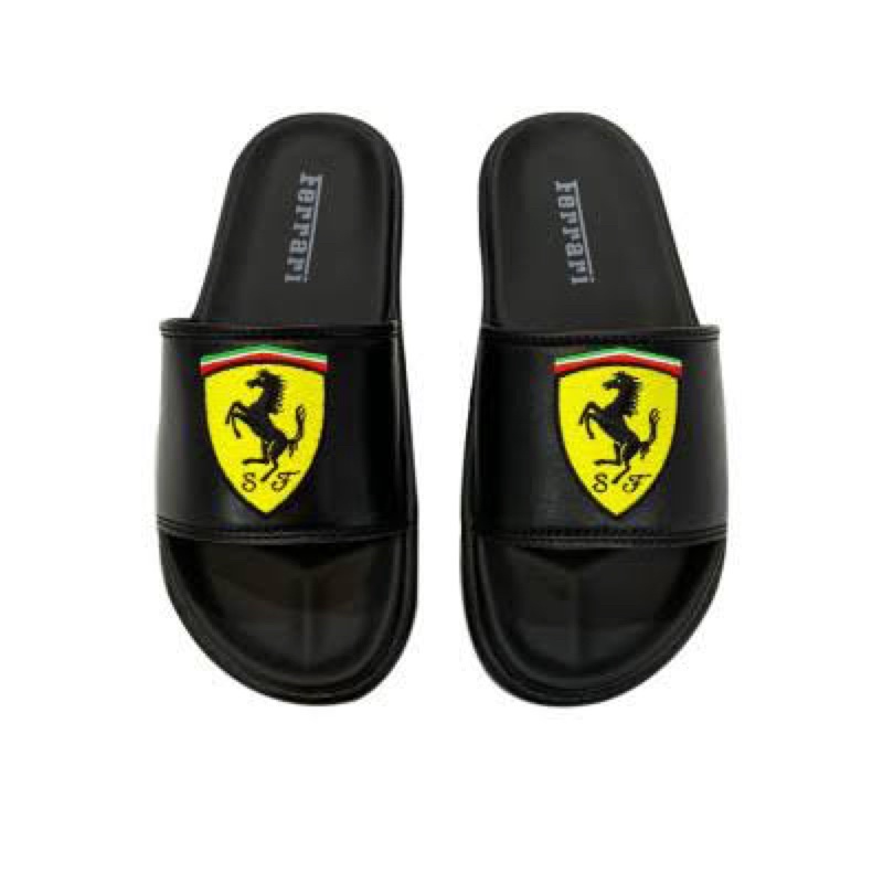 PUMA Ferrari Classic Slides รองเท้าแตะโลโก้เฟอร์รารี่ ชายหญิง สีดำ #2
