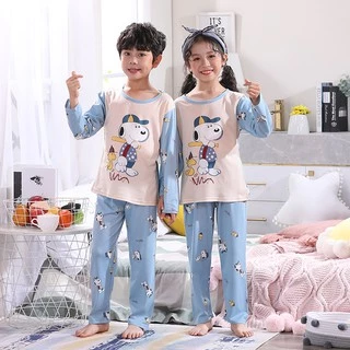 ขายร้อนเด็กชุดนอน baju Kawaii Pokemon การ์ตูนชาย Nightsuit แขนยาวรอบคอเด็กชุดนอน baju bidur lelaki
