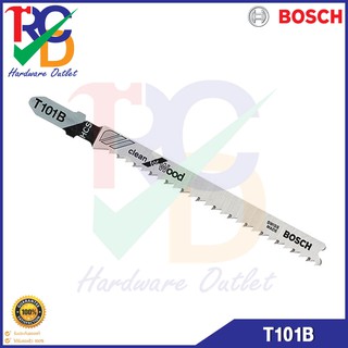 BOSCH T101B ใบเลื่อยจิ๊กซอท้ายแหลม ตัดไม้ ตัดหนา 3-30 mm.(ราคาต่อใบ)