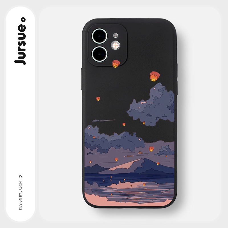 JURSUE เคสไอโฟน เคสซิลิโคนนุ่มขอบเหลี่ยมกันกระแทกน่ารักตลก เคสโทรศัพท์ Compatible for iPhone 13 12 11 Pro Max SE 2020 X XR XS 8 7 6 6S Plus พลัส Y1663 ราคา ถูกที่สุด ดีลบีเคเค