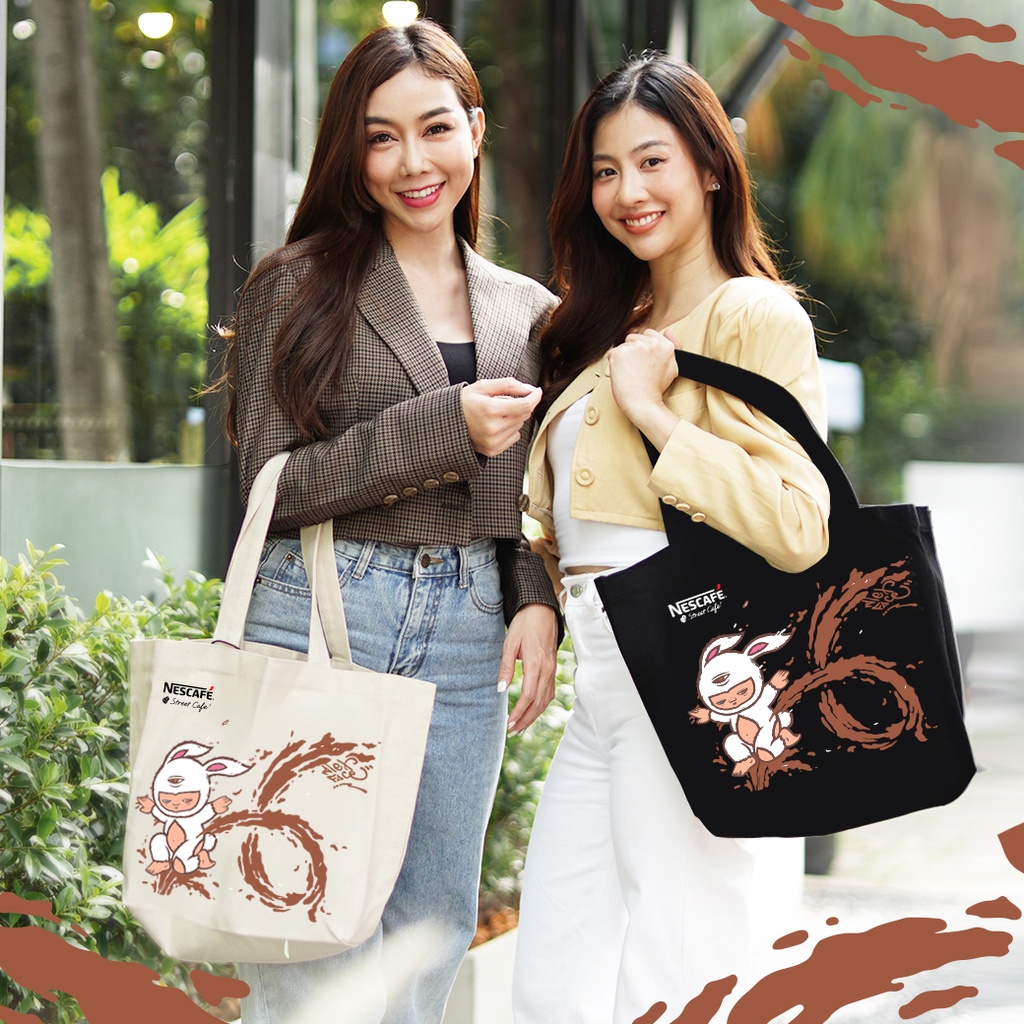 “NESCAFE Street Cafe x Alex Face” - กระเป๋าผ้าแคนวาส Tote Bag