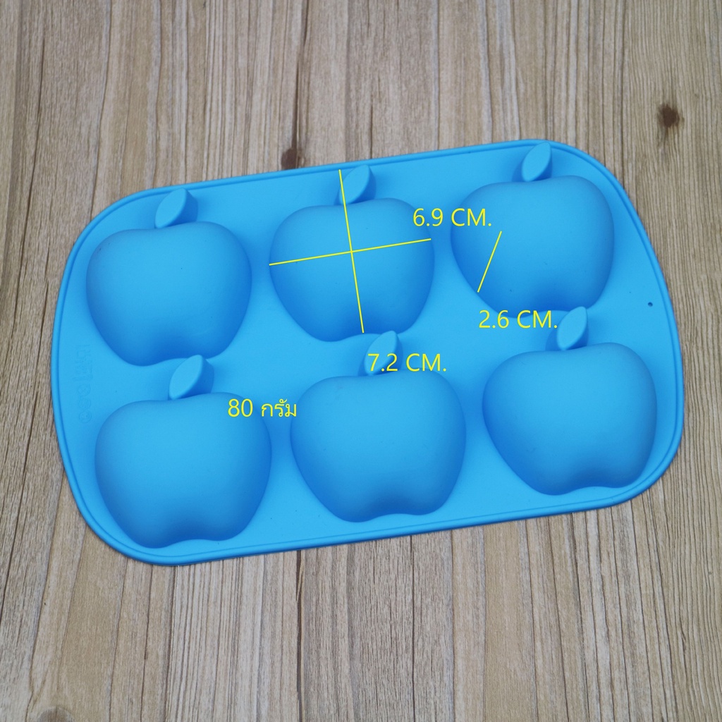 แม่พิมพ์สบู่ ซิลิโคน แม่พิมพ์สบู่ รูปทรงกลม 6 ช่อง 80 กรัม 1ช่อง : 6.2* 6.2 * 2.3 CM ขนม ทำสบู่ก้อน
