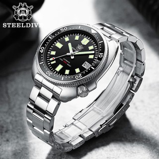 นาฬิกาชาย Steeldive SD1970 Abalone dive watch นาฬิกาดำน้ำ ออโต้ NH35, Sapphire, Ceramic Bezel กันน้ำ 200m