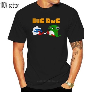 เสื้อยืดไวนิล แบบนิ่ม พิมพ์ลาย Dig Dug Arcade Amiga Classic Game น้ําหนักเบา สําหรับผู้ชาย