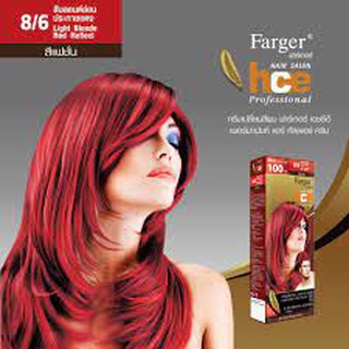 Farger ฟาร์เกอร์ ครีมเปลี่ยนสีผมแฟชั่น เบอร์ 8/6 สีบลอนด์อ่อนประกายแดง (8858875704101)