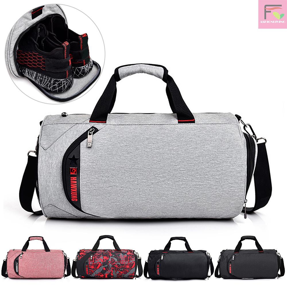 F&L Sports Gym Bag with Separate Wet Pocket and Shoes Compartment ...