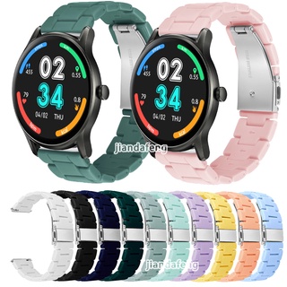 สายนาฬิกาข้อมือพลาสติกเรซิ่น สีพื้น สําหรับ Haylou GS LS09A Smart Watch