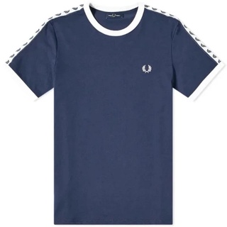 เสื้อยืด ลาย Ringer TAPED FRED P NAVY สีกรมท่า