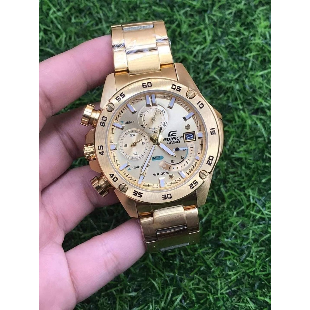 [ลดเพิ่ม 200.- ใส่โค้ด INCSH99] Casio Edifice EFR-558 Full Gold Men's Watch นาฬิกาสีทอง หน้าปัด 52mm
