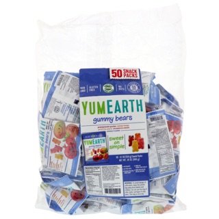 🔥Pre Order🇺🇸 YumEarth Gummy Bears, Assorted Flavors, 50 Snack Packs, 0.7 oz (19.8 g) Each