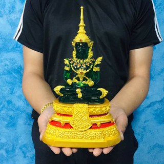 พระแก้วมรกตทรงเครื่องฤดูร้อน หน้าตัก 5 นิ้วสูง 28 cm งานลงสีน้ำทองอเมริกาเกรดพรีเมี่ยม