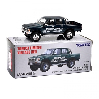 Tomytec 1/64 TOYOTA HILUX 4WD DOUBLE CAB SSR-X อุปกรณ์เสริม GREEN 95 LV-N255B DIECAST SCALE รุ่นรถ TOMICA LIMITED VINTAGE