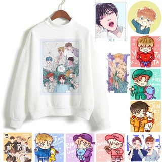 เสื้อสเวตเตอร์ ลาย bts kpop สำหรับผู้หญิง