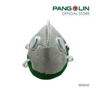 Pangolin(แพงโกลิน) หน้ากากคาร์บอน ป้องกันฝุ่นละอองและกลิ่นเจือจาง แบบพับ ชนิด2วาล์ว รุ่นMASK0005(TG-20SV) สีเทา