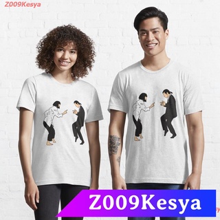 เสื้ Z009Kesya เสื้อยืดแขนสั้นผู้ชาย ชุดครอบครัว เสื้อยืดผู้หญิง เสื้อยืดเด็ก Pulp Fiction | Dancing Scene | Transparent