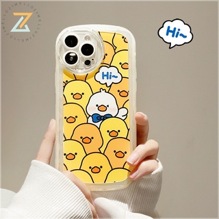 Zymello เคส OPPO A57 2022 4G Reno 7Z 5G Reno6 Z 5G Realme C35 A15 A16 A31 A5 2020 A53 A54 F7 F9 F11Pro Realme C21Y C25Y 9i A16K A76 A96 ใหม่เคสโทรศัพท์ซิลิโคนเป็ดน่ารัก