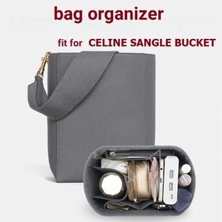 【นุ่มและเบา】กระเป๋าจัดระเบียบ มีซิป สําหรับ CELINE SANGLE BUCKET 1.no ยุ่งอีกต่อไป 2.protect interio 3.help your bag in Style . in bag organiser storage multi pocket bag