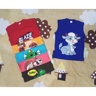 เสื้อยืดเด็ก แขนกุด cotton เบอร์ 32