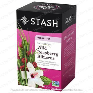 ชาสมุนไพรไม่มีคาเฟอีน STASH Wild Raspberry Hibiscus ราสเบอร์รี่ป่า ดอกชบา 1 กล่อง 20 ซอง🍵 ชาอเมริการสแปลกใหม่✈