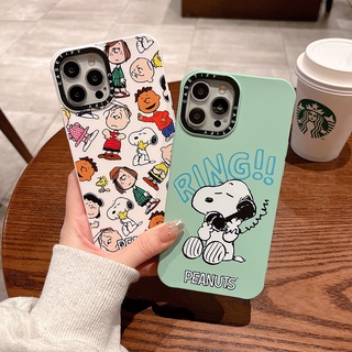 Casetify Snoopy เคสโทรศัพท์ซิลิโคน แบบนิ่ม ลายถั่วลิสง สําหรับ For iPhone 7 8 Plus X XS XR 11 12 13 Pro Max