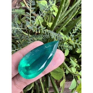 พลอยเทียมโทปาสเขียว 18x40 มิล 55 cts | Lab created Green Topaz Pear shape 18x40 MM 55 cts