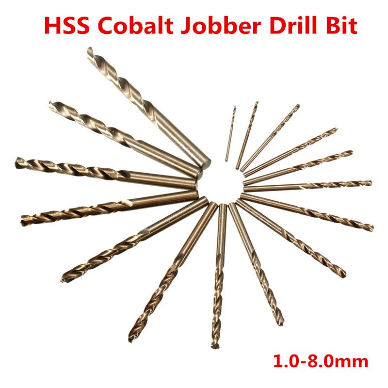 ♥allinone♥ Professional Drill Bits HSS-Co Cobalt - Various Sizes - Metal Plastic Wood US