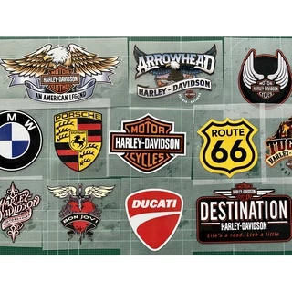 ตัวรีดโลโก้รถ MOTOR HARLEY 🚘 🚘โลโก้รถยนต์ 🛵 รีดง่าย ตัวรีดติดเสื้อ สติกเกอร์รีดติดเสื้อ
