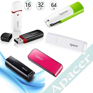 แฟลชไดร์ฟ  (Flash drive) ความจุ 16GB / 32GB /64GB ยี่ห้อ Apacer รุ่น AH333 | AH336 | AH322 | AH335  มีประกัน 3 เดือน