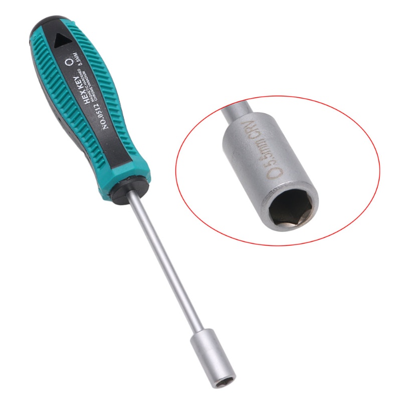 Okee โลหะซ็อกเก็ตไดร์เวอร์ประแจไขควง Hex Nut Key Nutdriver เครื่องมือมือ Fit สําหรับตกแต่งบ้าน 5 5 มม. Nutdriver มือ