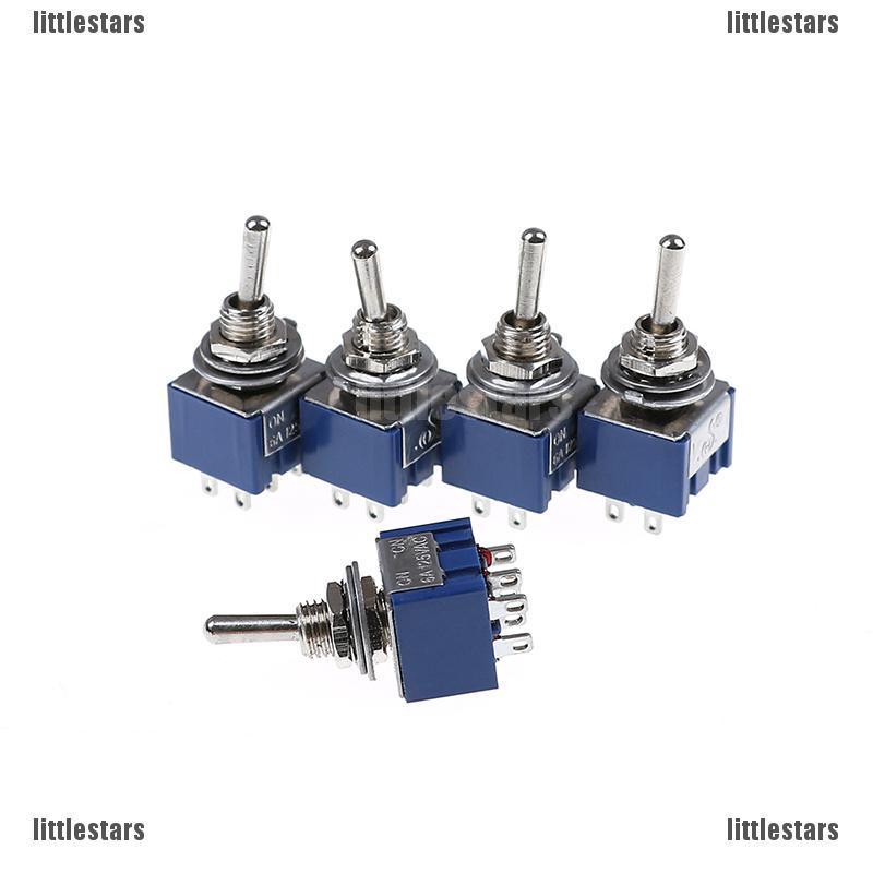 LUV 5PCS 6P Toggle Switch 6A 125VAC 6 Pin DPDT ON-ON Mini Toggle Switch ...