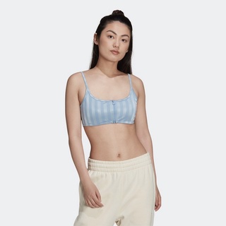 Adidas bra top blue striped