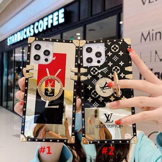 For Xiaomi Mi 10T 12 11T 11 Lite POCO M3 X3 NFC Redmi 10C 10A 10 9 9C 9T 9A Note11 Note8 Note9 Pro Note9S Note11S Note10S Fashion Brand Square Phone Case With Bracket