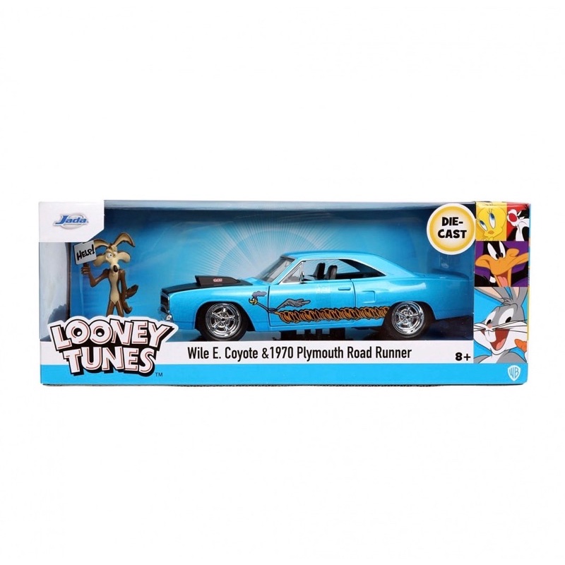 โมเดลรถเหล็ก 1/24 Wile E. Coyote & 1970 Plymouth Road Runner [JADA]