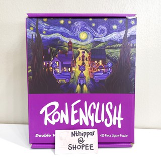 ++ ขาย puzzle ตัวต่อ Ron English Double Vision Starry Night 420 Pieces ของใหม่ ในซีล พร้อมส่ง Artist design toy Jigsaw