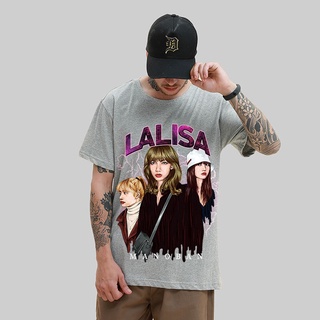 Badcompany tour life: เสื้อทัวร์สกรีนลาย "Lisa" เสื้อยืดผู้หญิง Oversize เสื้อยืดแฟชั่น (รูปถ่ายจากสินค้าจริง)