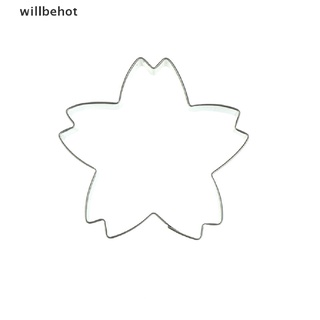 Willbehot แม่พิมพ์สแตนเลส ลายดอกซากุระ สําหรับทําเค้ก คุกกี้