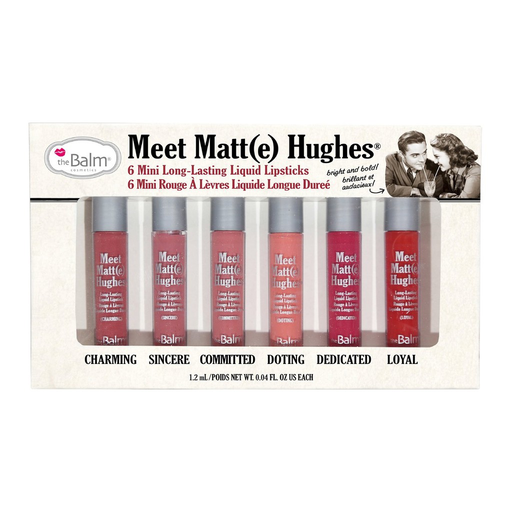 แท้ % [มีสีให้เลือกเยอะที่สุด] The Balm TheBalm Meet Matte Hughes Long Lasting Liquid Lipstick Set