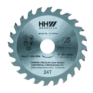 HHW ใบเลื่อยไม้ 4นิ้ว Tct Saw blades 4"