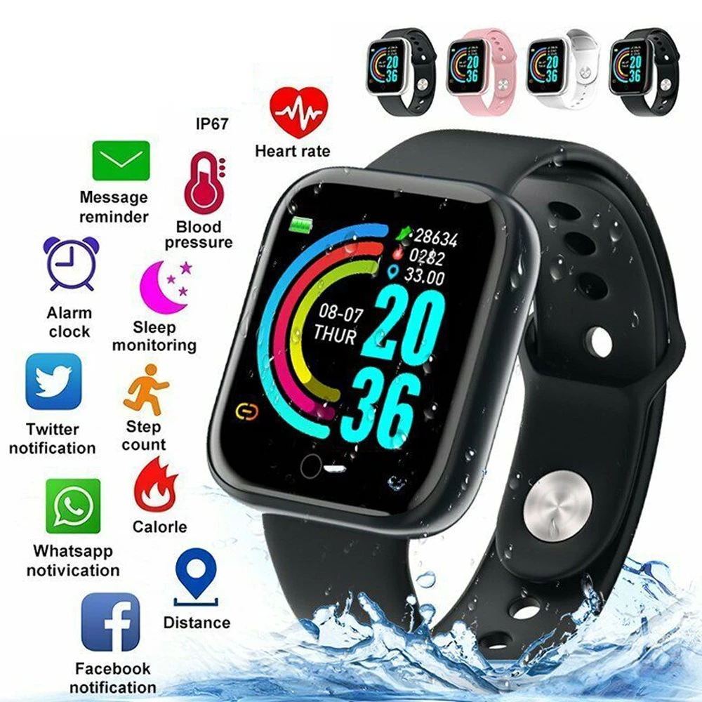 สมาร์ทวอทช์ Y68 D20 สร้อยข้อมือบลูทูธ Heart Rate สมาร์ทวอทช์