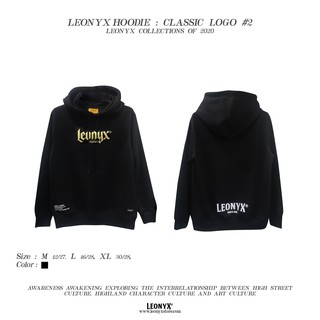 เสื้อแขนยาวสีดำ"Classic LOGO" LEONYX Hoodie #1