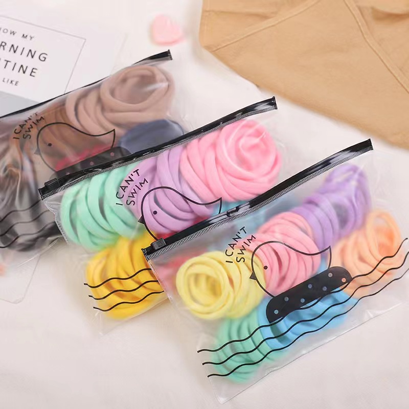 ED - ฟรีกระเป๋า - 40 ชิ้น DONUT HAIR TIE TOWEL RING / ขนาดใหญ่ DONUT HAIR PIGMENT