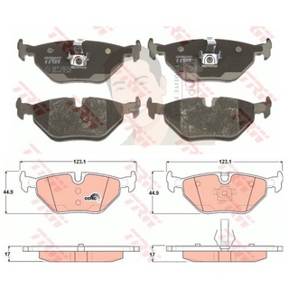 GDB1344 ผ้าเบรค-หลัง(TRW) (เนื้อผ้า COTEC) BMW series 3 - 318i, 320i, 323i (E46)